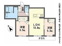 シャーメゾン マロニエ 2LDKの間取図画像