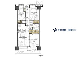 パークスクエア浦和埼大通り 3LDKの間取図画像
