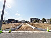 左側奥が当区画。桶川駅徒歩18分の立地。
