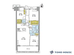シティハウス浦和仲町 3LDKの間取図画像