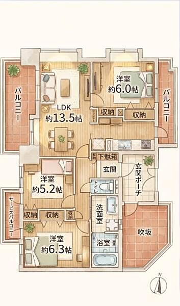 間取りを拡大表示