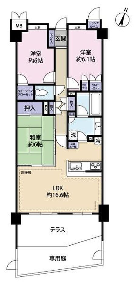 3LDK 間取り