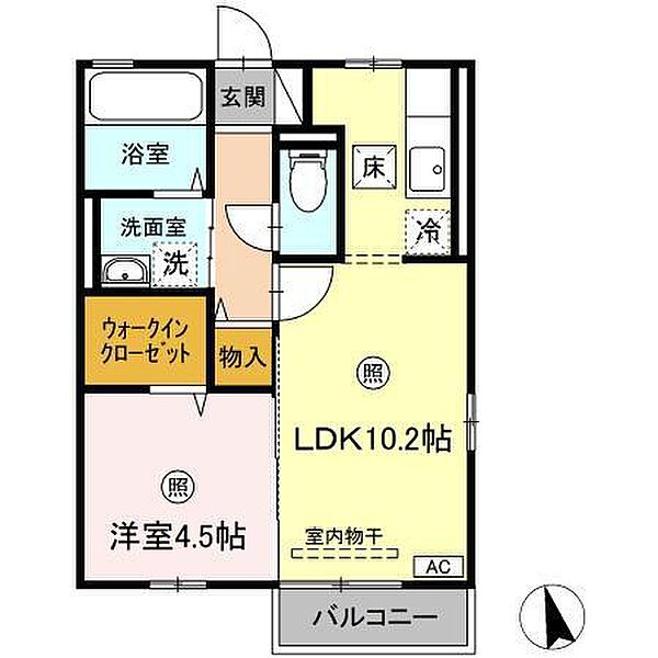 リバーポートSei 101｜鳥取県米子市東福原７丁目(賃貸アパート1LDK・1階・40.29㎡)の写真 その2