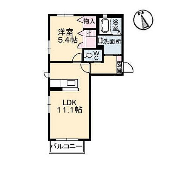 クロノスA棟 203｜鳥取県米子市米原９丁目(賃貸アパート1LDK・2階・42.17㎡)の写真 その2