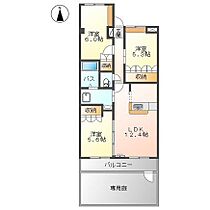 プランドール2 106 ｜ 鳥取県米子市観音寺新町４丁目6-3（賃貸アパート3LDK・1階・65.35㎡） その2