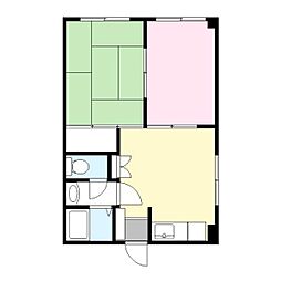 コーポM 2DKの間取図画像