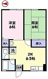 シーサイド皆生 2DKの間取図画像