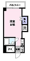 カルムニシキ ワンルームの間取図画像