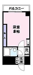 ラ・レジダンス・ドリベルテ ワンルームの間取図画像