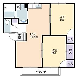 セジュールlB 2LDKの間取図画像