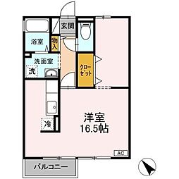 ソレイユ ワンルームの間取図画像