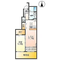 レリビィ 1LDKの間取図画像