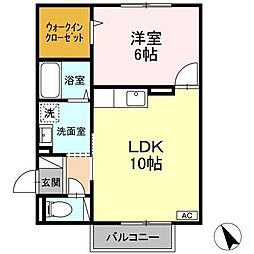 ジュネスK 1LDKの間取図画像