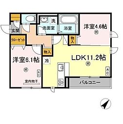 ライフステージB 2LDKの間取図画像