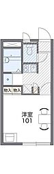 レオパレスレイ 1Kの間取図画像