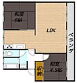レインボータウン7号棟4階4.5万円