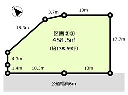 君津市杉谷分譲地　全15区画　区画（セット区画A）