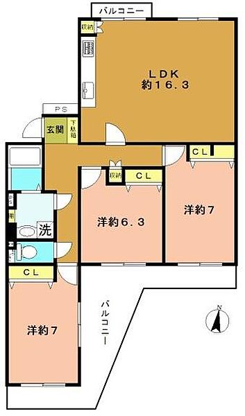 間取りを拡大表示
