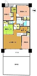 藤和三条山ノ内ホームズ 4LDKの間取図画像