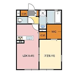 グレイス植上 1LDKの間取図画像