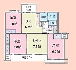間取図画像 3LDK