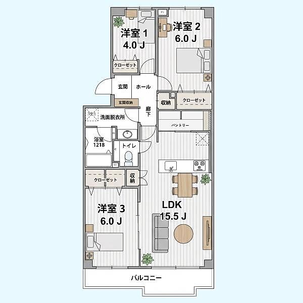 間取りを拡大表示