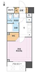 グローベル新大久保マスターズゲート 1Kの間取図画像