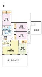 ベルフラワー東戸塚 4LDKの間取図画像