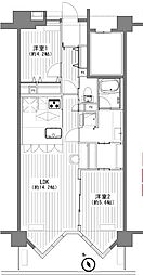 レーベングランヒルズ朝霞台 2LDKの間取図画像