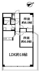 ハイラーク青梅 2LDKの間取図画像