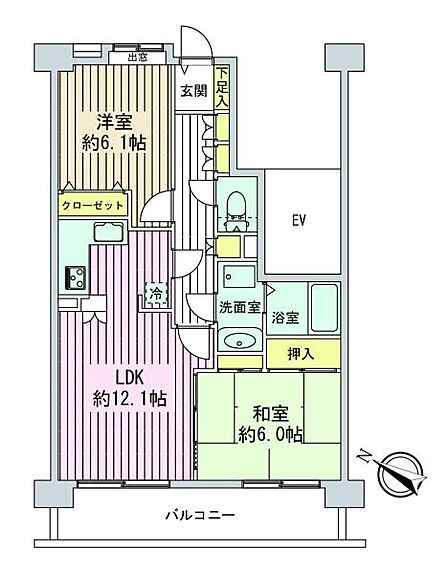 単身~小家族の方にお勧めの2LDK