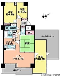 ツインエルシティ千葉1番館 4LDKの間取図画像