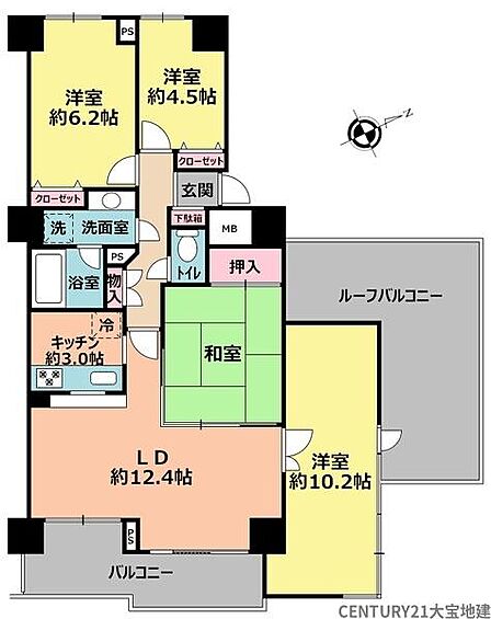 ■4LDK 6階の角部屋