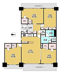 南柏パークハウスB棟 4LDKの間取図画像