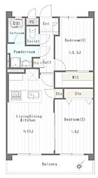 東カングランドマンション第1松戸 2LDKの間取図画像