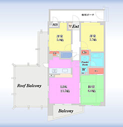 間取図画像 3LDK