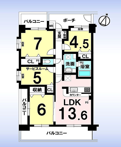 間取りを拡大表示