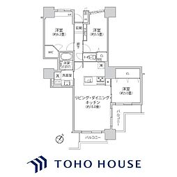 川口パークタワー 3LDKの間取図画像