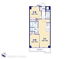 ライオンズマンション西新井 2DKの間取図画像