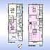 間取り：太陽光発電搭載。木造2階建て2SLDK。納戸は部屋使用可。2階にLDK。バルコニーに面し明るいリビング。