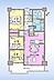 間取り：12階建て3階部分の3LDK＆南東向きバルコニー