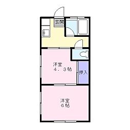 カトレアハイツ 2Kの間取図画像