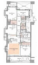 シェヌ新横浜 4LDKの間取図画像