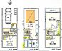 間取り：ゆとりある3階建ての間取りで生活空間がしっかり分かれています。各フロアに収納が配置されており利便性を感じます。バルコニー付きで外の空間も確保されています。
