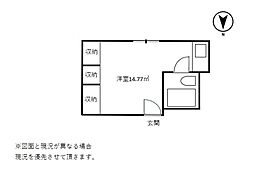 カサ・ウィスタリア ワンルームの間取図画像