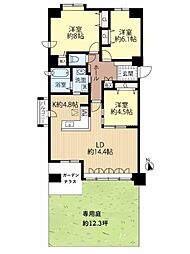 エクセルシオール南郷南 3LDKの間取図画像