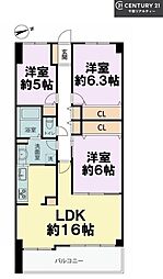 間取図画像 3LDK