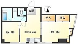 飛田ビル 2DKの間取図画像