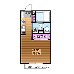 シエスタ 1Kの間取図画像