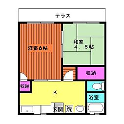 シティハイムイトイ 2Kの間取図画像